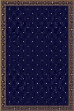 Овальный ковер в кабинет или бильярдную 2-38 темно-синий
