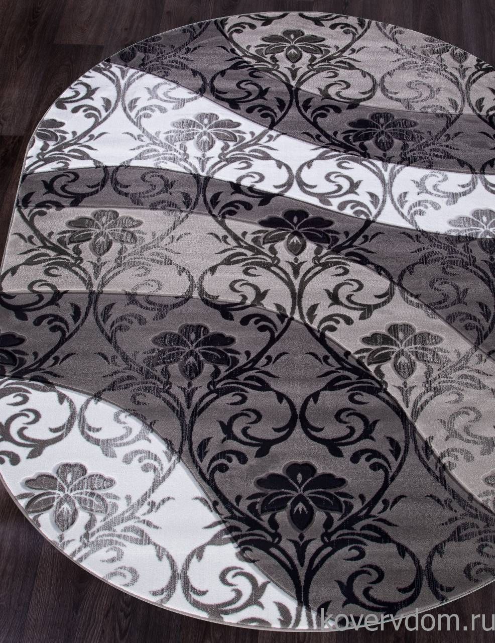 Ковер MEGA CARVING D268 GRAY Овал Ковер MEGA CARVING D268 GRAY Овал