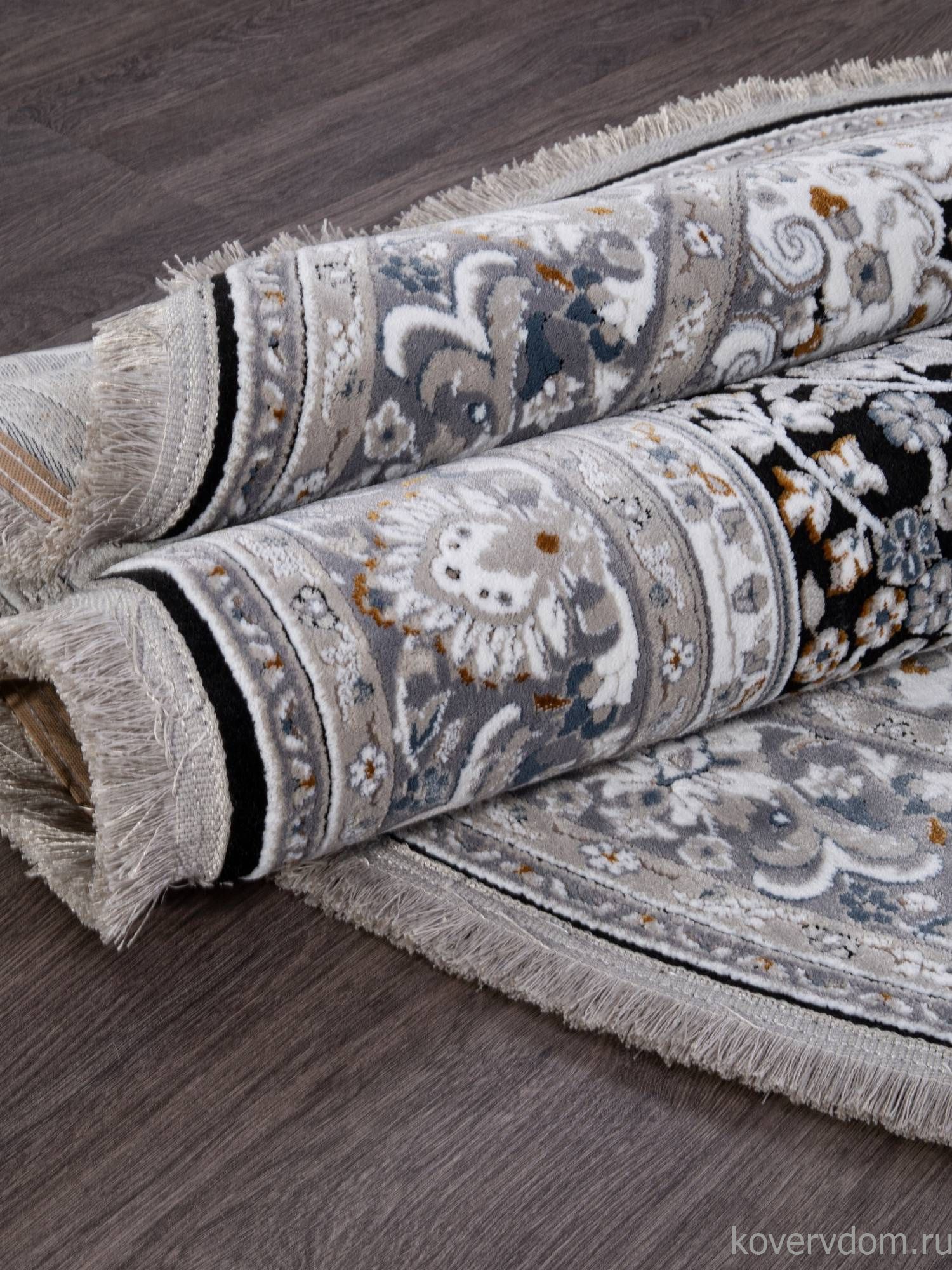 Ковер CASABLANKA 9734A BLACK / BLACK Овал Ковер CASABLANKA 9734A BLACK / BLACK Овал