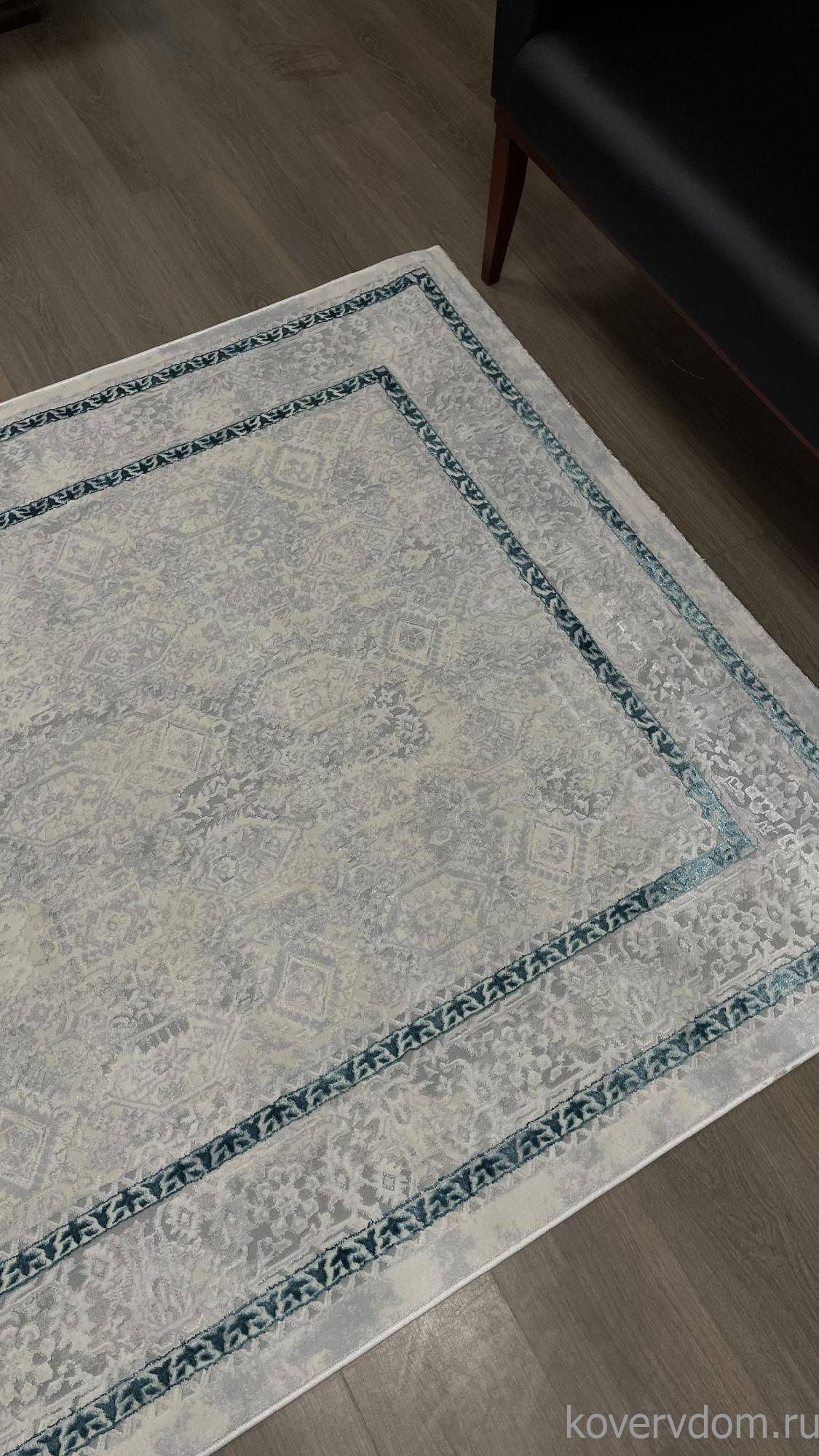 Ковер AMELI 9255A S.L.GREY / P.TURQUOISE