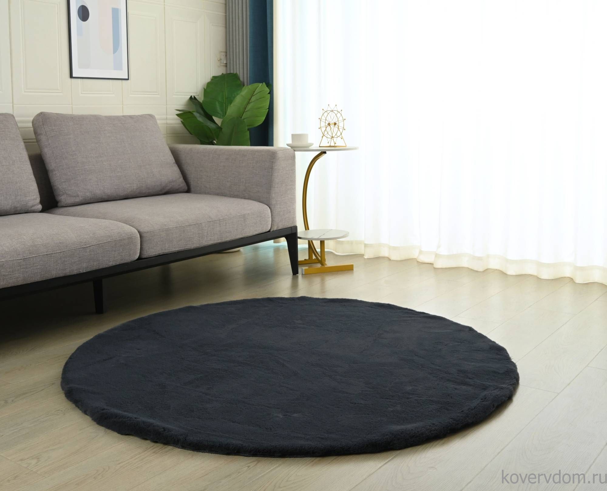 Ковер RABBIT PREMIUM MS1000 ANTRACITE Круг