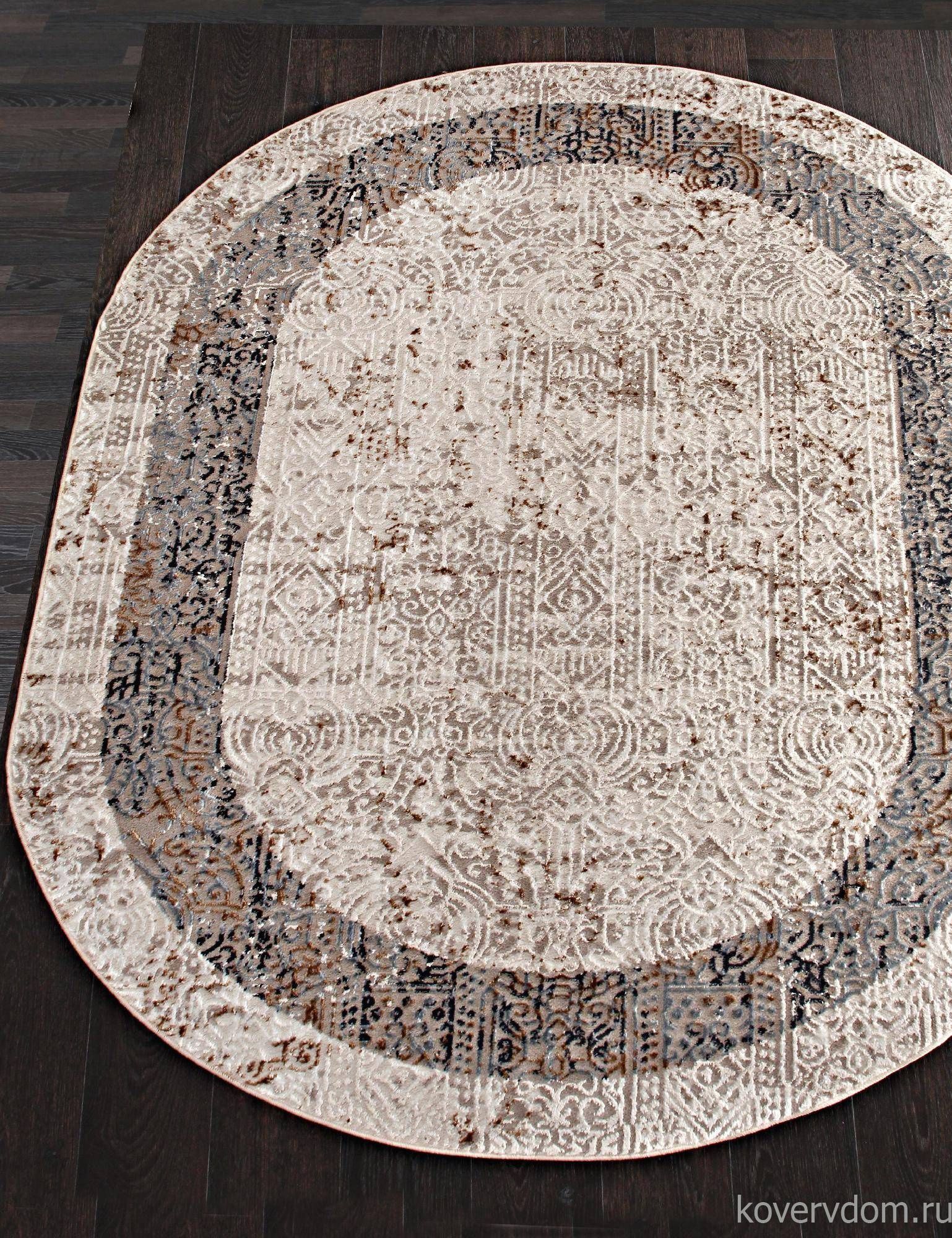 Ковер RODOS 7442A L.BLUE / CREAM Овал Ковер RODOS 7442A L.BLUE / CREAM Овал