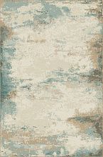 Пушистый круглый ковер NIKA D994 BEIGE-BLUE