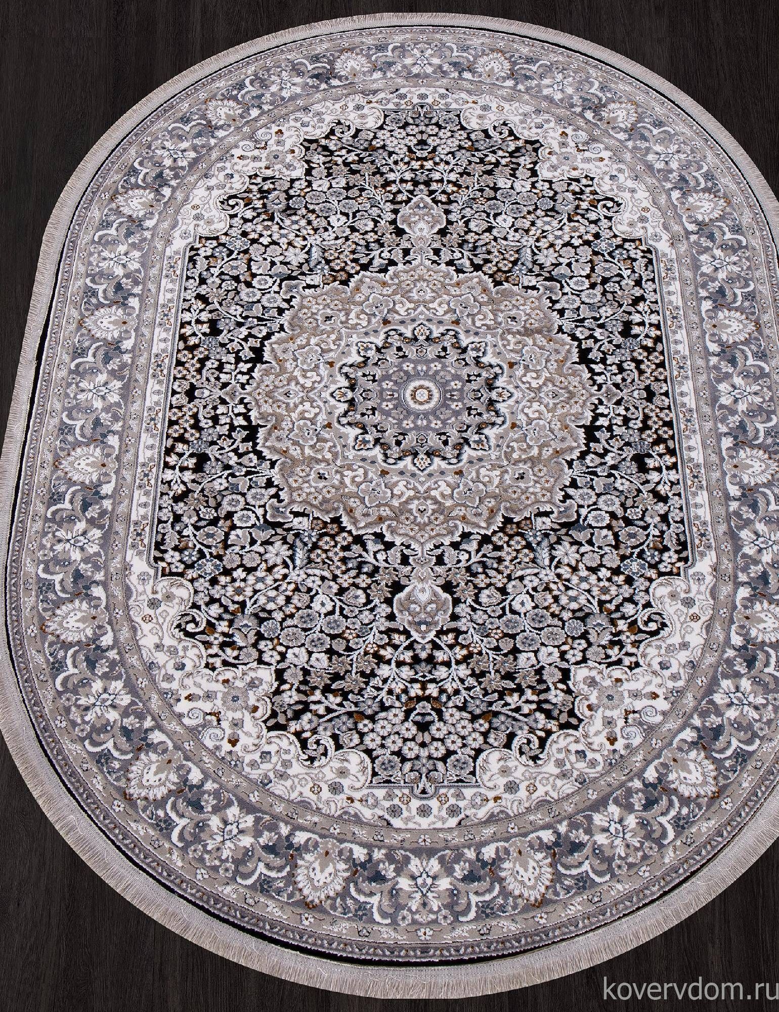 Ковер CASABLANKA 9734A BLACK / BLACK Овал Ковер CASABLANKA 9734A BLACK / BLACK Овал