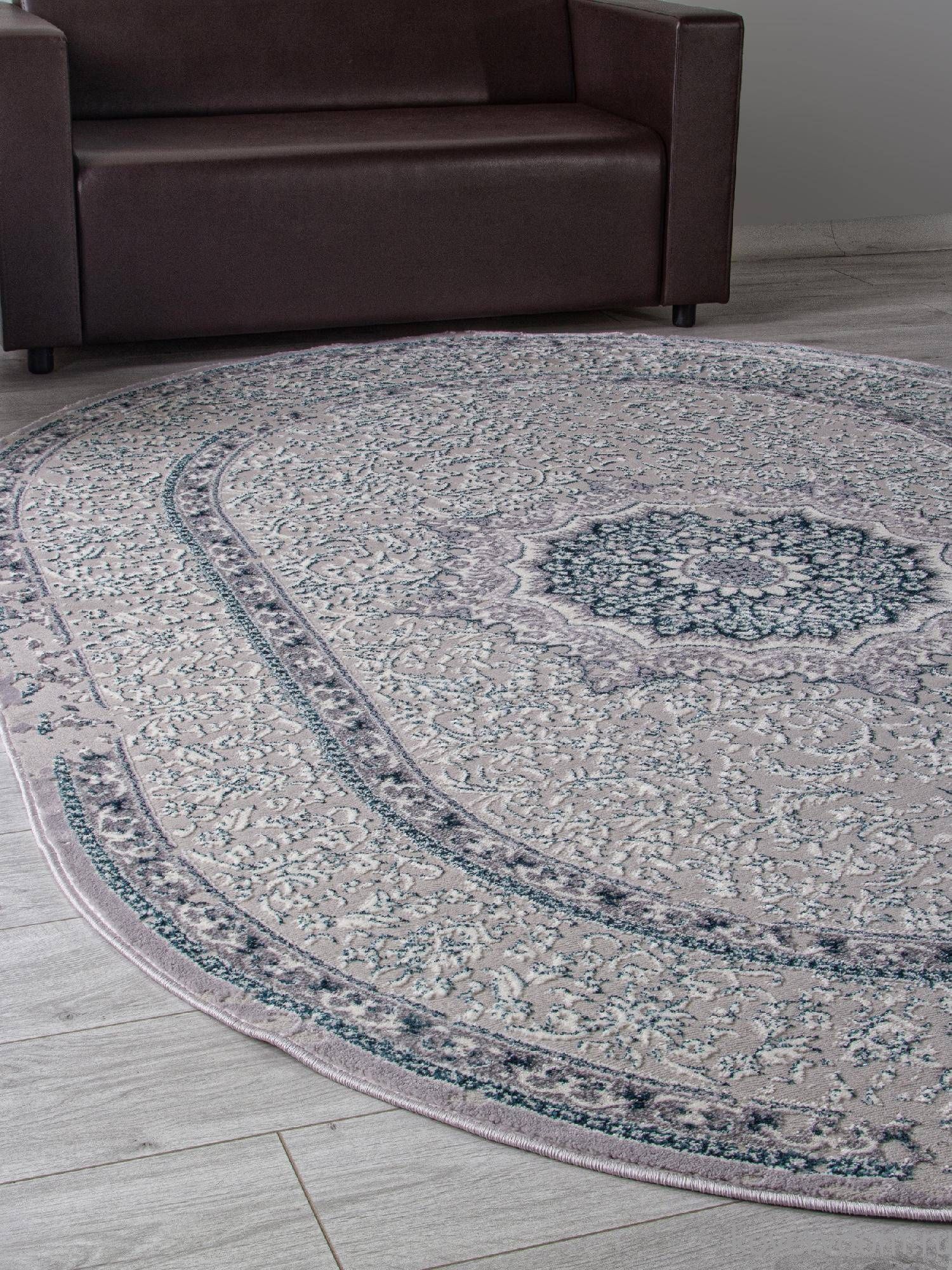 Ковер PALERMO F294 GRAY Овал