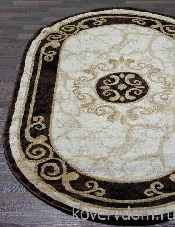 Ковер SUNRISE 2 D045 CREAM-BROWN Овал