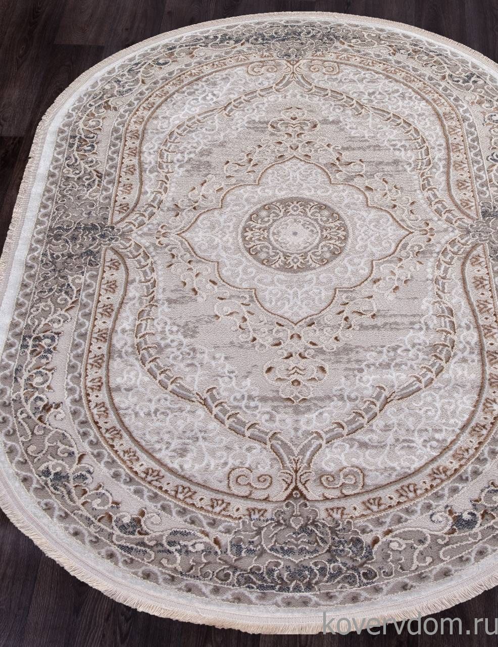 Ковер RODOS 7439A GREY / CREAM Овал
