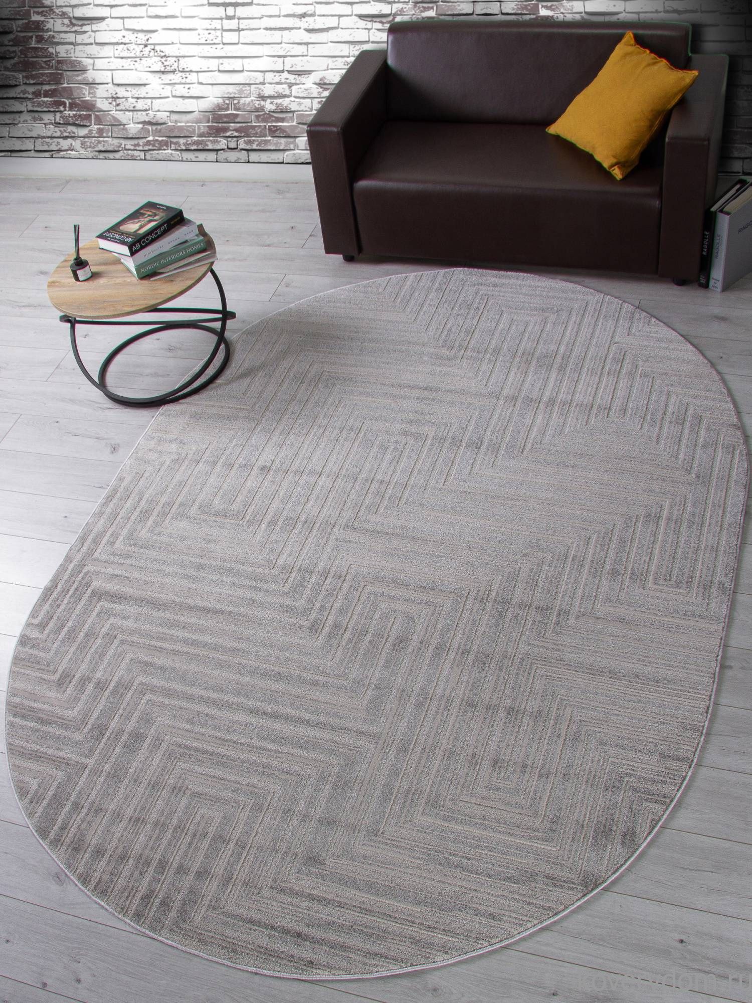 Ковер DIOS F412 LIGHT GRAY Овал Ковер DIOS F412 LIGHT GRAY Овал