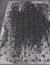 Пушистый круглый ковер GRAND 33370 954 СЕРЫЙ / ЗЕЛЕНЫЙ