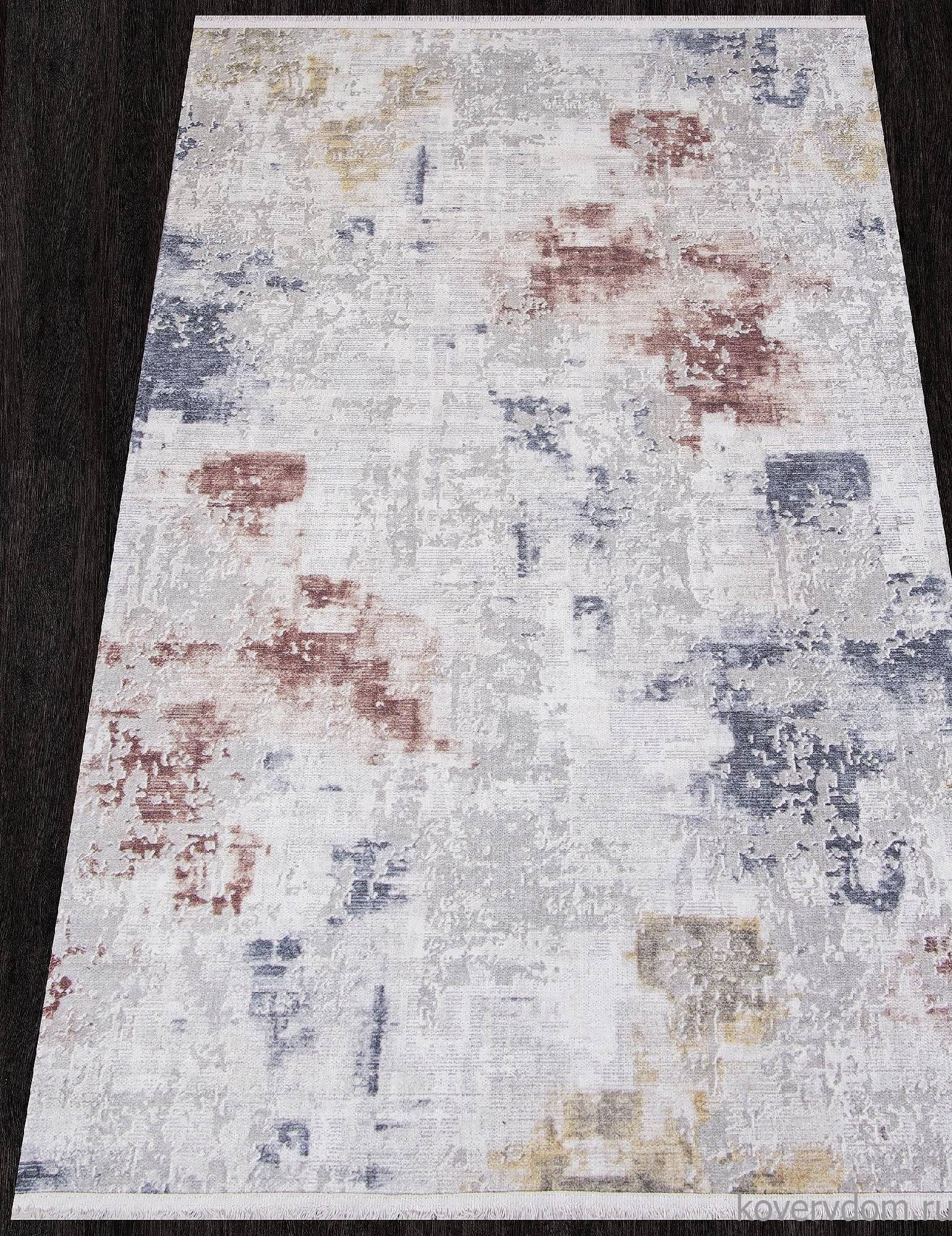 Ковер из полиэстера ЛОТУС AB105A СЕРЫЙ / КРАСНЫЙ Ковер из полиэстера ЛОТУС AB105A СЕРЫЙ / КРАСНЫЙ