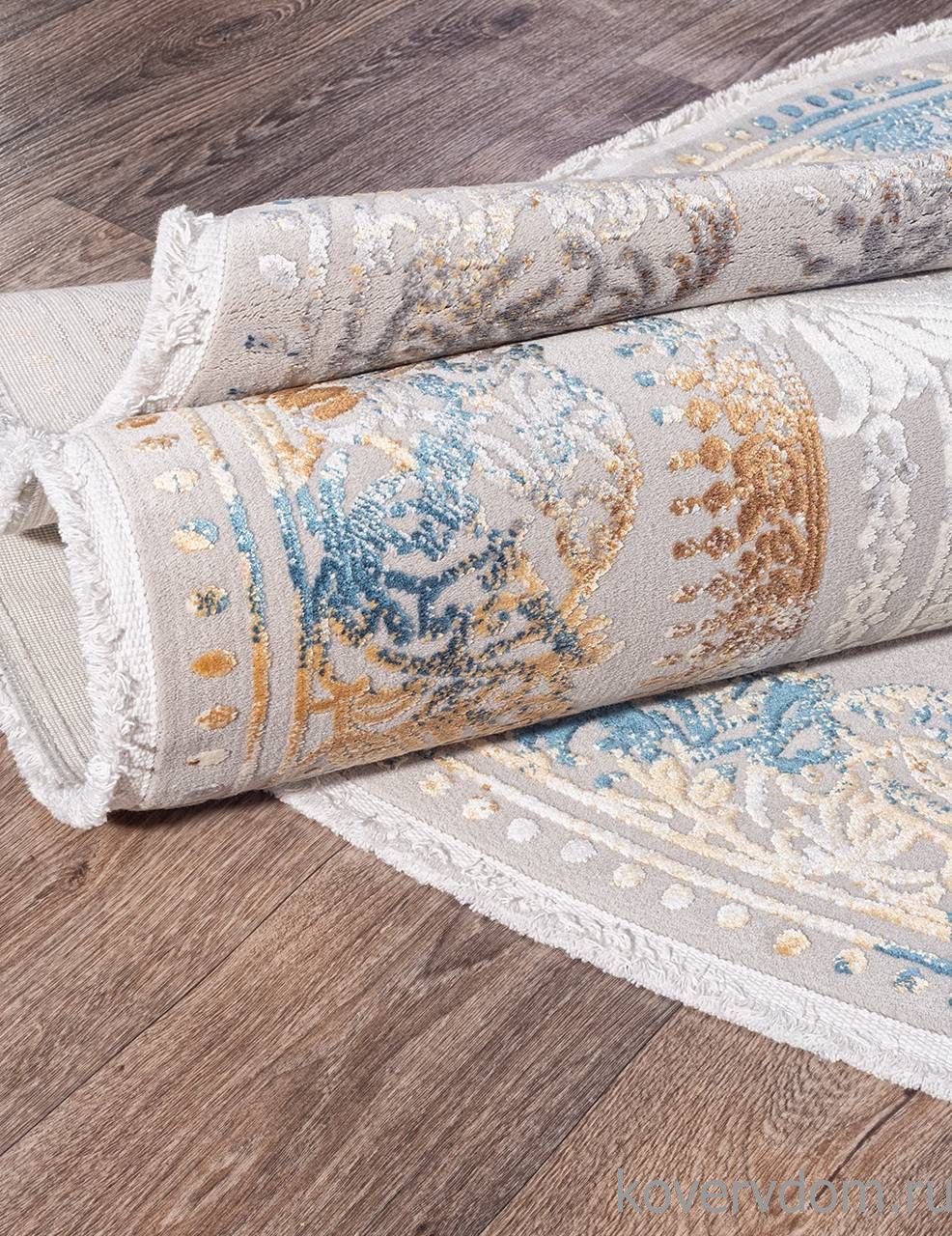 Ковер ERVA 18134 L.GRAY / BLUE Овал Ковер ERVA 18134 L.GRAY / BLUE Овал