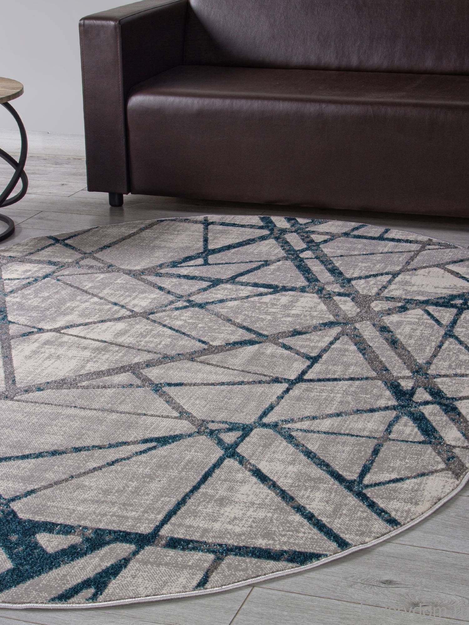 Ковер LIMAN F478 GRAY-BLUE Овал