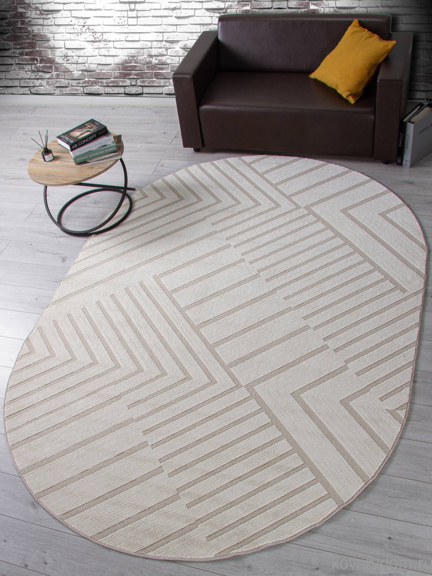 Ковер DIOS F438 LIGHT CREAM Овал Ковер DIOS F438 LIGHT CREAM Овал