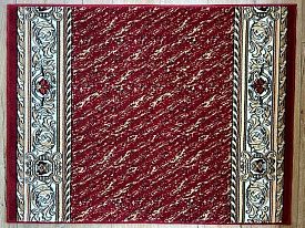 Однотонный ковровая дорожка красно-бордовая 40020-04