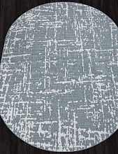 Овальный ковер голубой-циновка KAIR S136 BLUE Овал