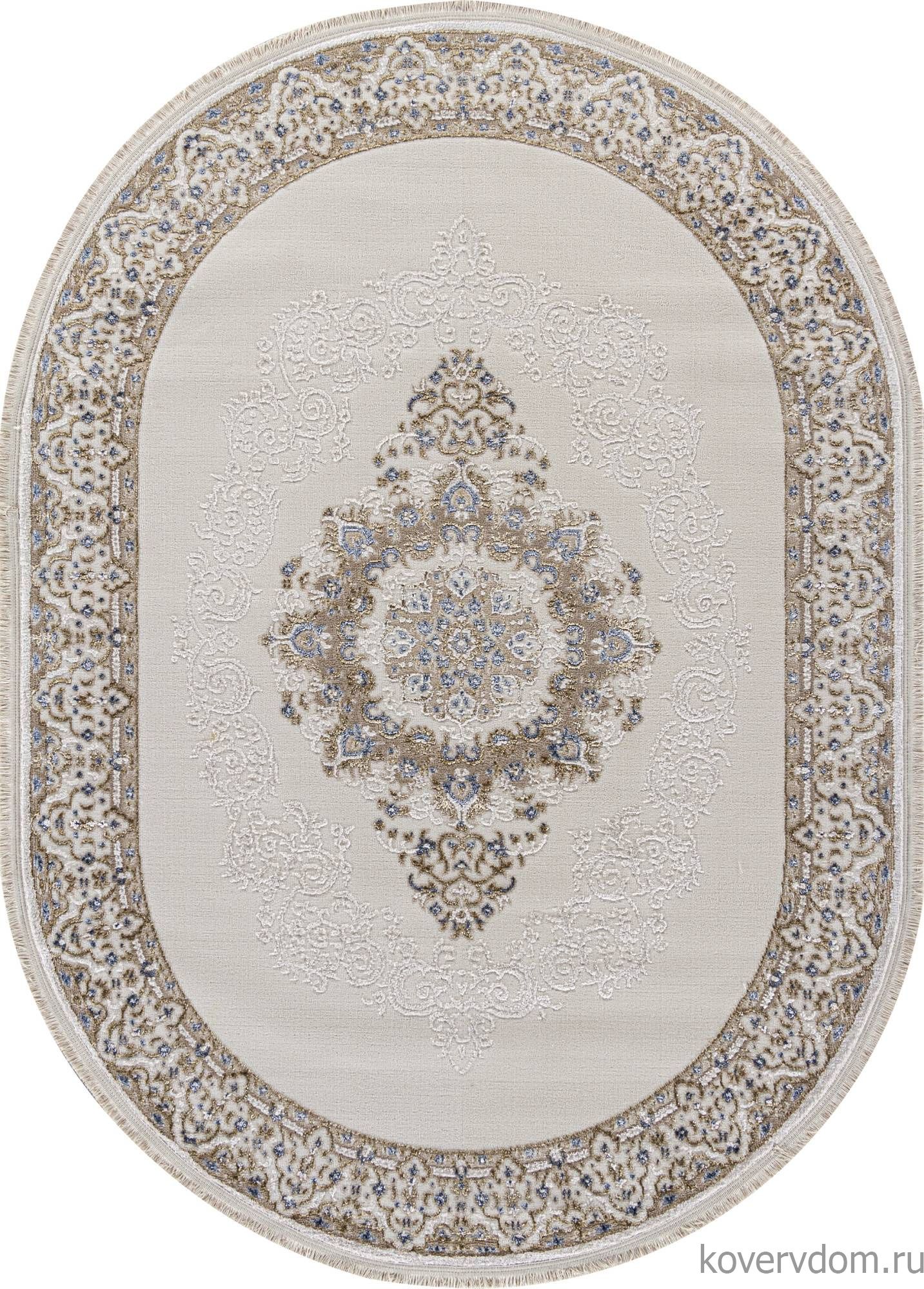 Ковер MOSSO 27236A CREAM / NAVY Овал