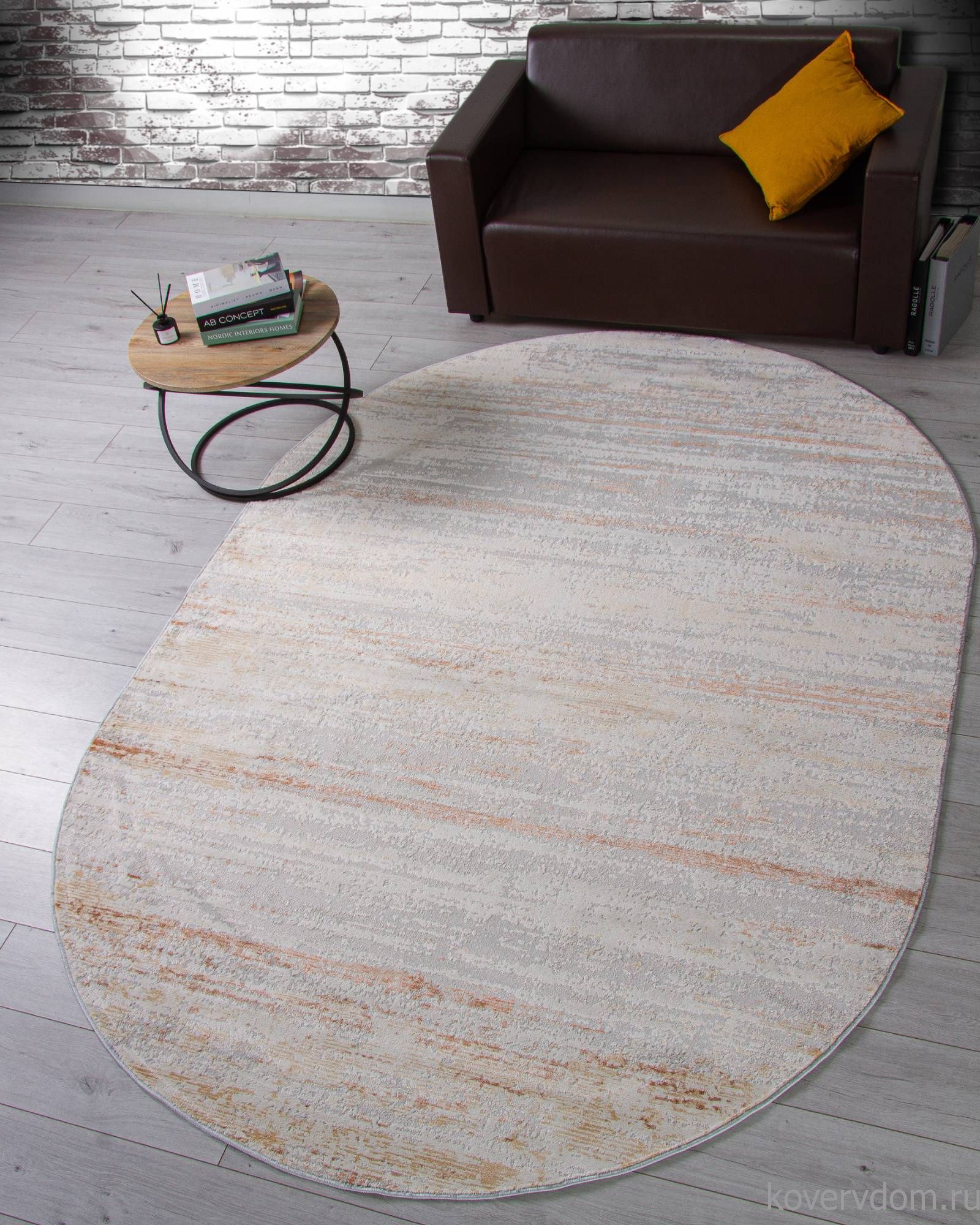 Ковер ZUMMA F026 ORANGE Овал