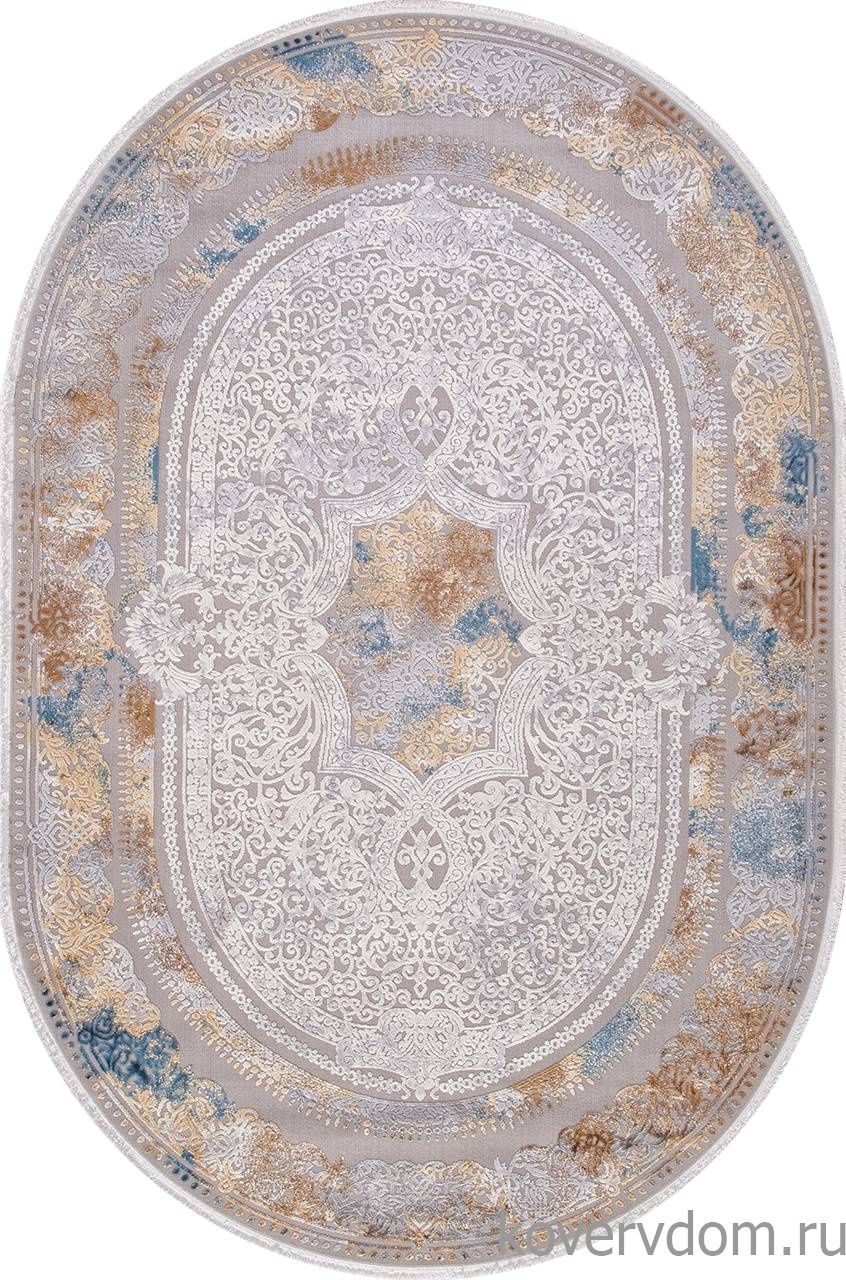 Ковер ERVA 18134 L.GRAY / BLUE Овал Ковер ERVA 18134 L.GRAY / BLUE Овал
